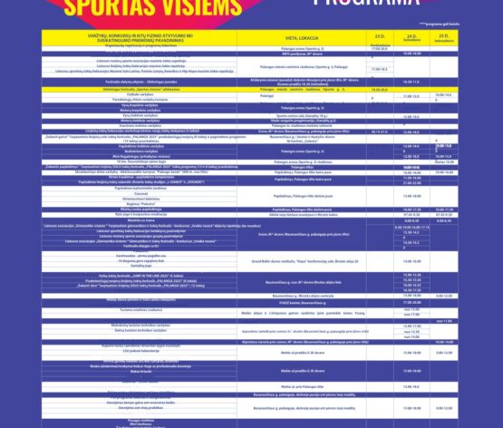  Festivalis „Sportas visiems“ – Palangoje!